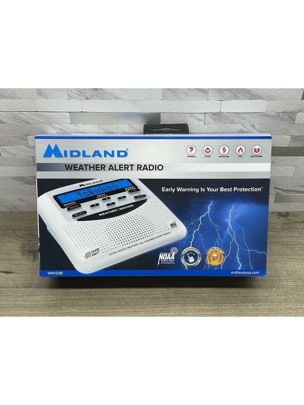 Midland Weather Alert Radio with NOAA All Hazard NEW WR120B NEW